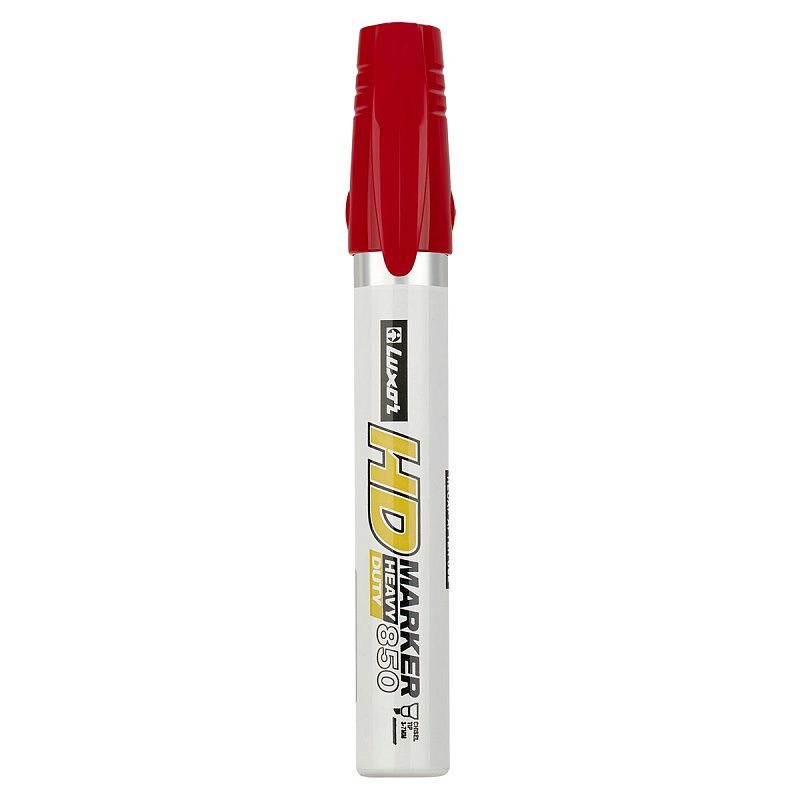 Маркер перманентный промышленный Luxor "Heavy Duty 850" красный, скошенный, 3-7мм 