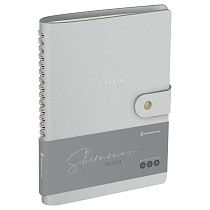 Записная книжка А5 96л. ЛАЙТ, кожзам, скрытый гребень, Greenwich Line "Shimmer. Silver", блок в линию Записная книжка А5 96л. ЛАЙТ, кожзам, скрытый гребень, Greenwich Line "Shimmer. Silver", блок в линию