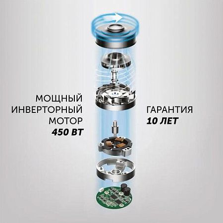 Пылесос вертикальный беспроводной POLARIS PVCS 7090 HandStickPRO Aqua, 7 в 1, потребляемая мощность 450 Вт, 0,6 л, 54309