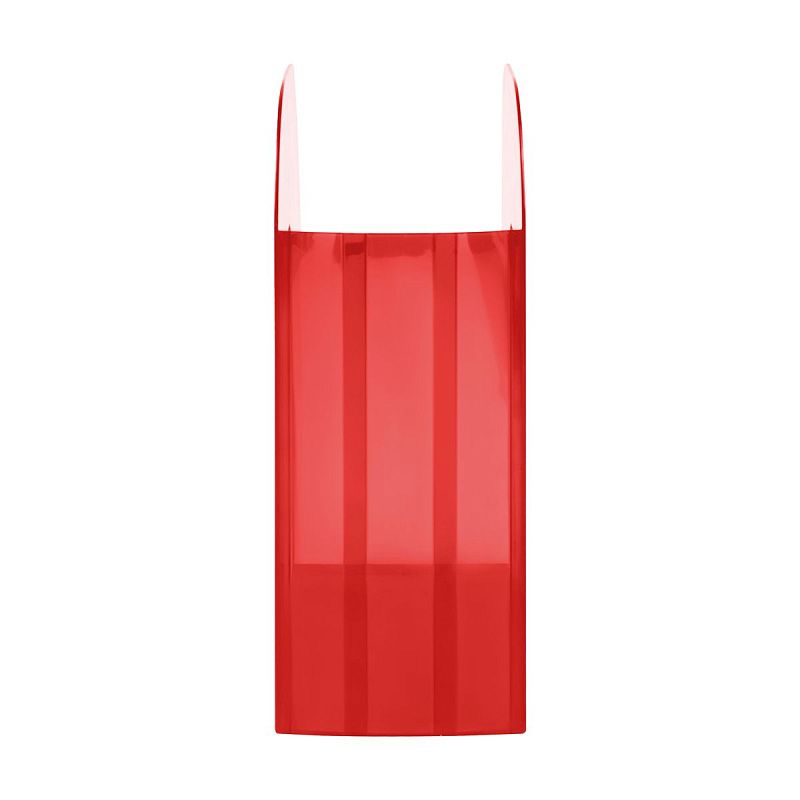 Лоток для бумаг вертикальный СТАММ "Фаворит", тонированный красный, ширина 90мм