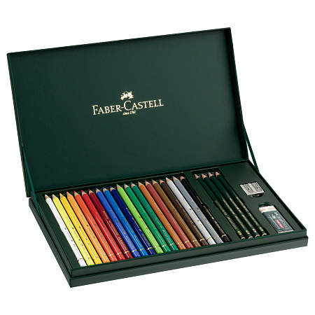 Карандаши цветные художественные Faber-Castell "Polychromos", 20цв.+ 4ч/г заточен., студийная коробка