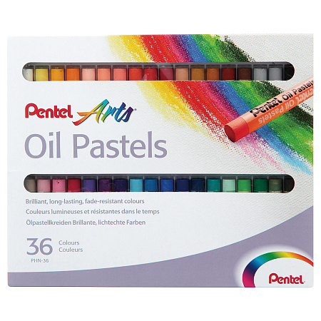 Пастель масляная Pentel, 36 цветов, картон. упаковка