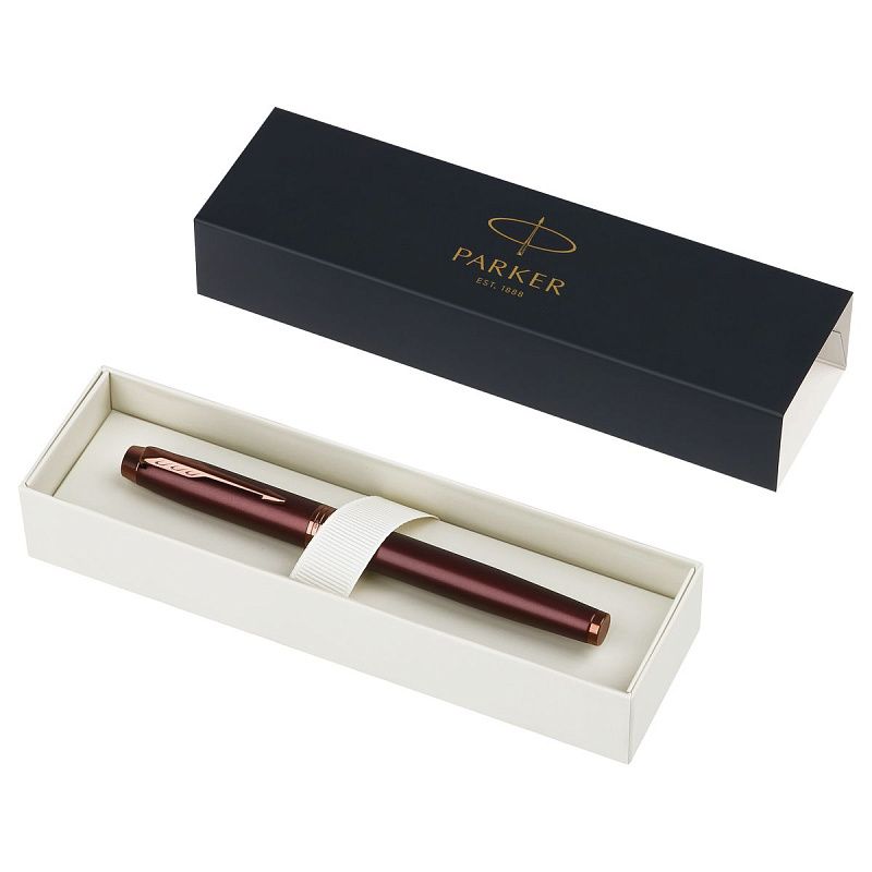Ручка перьевая Parker "IM Professionals Monochrome Burgundy" синяя, 0,8мм, подарочная упаковка 
