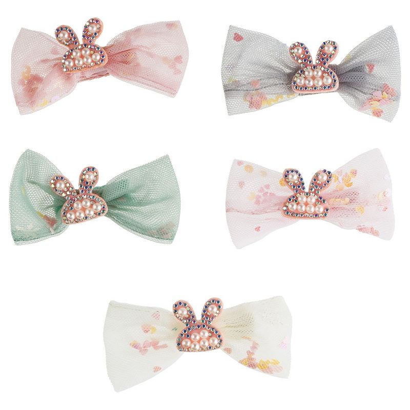 Заколки для волос MESHU, бант-прищепка, ассорти, 2шт., европодвес