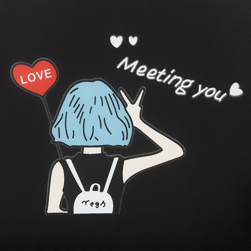 Рюкзак MESHU "Heart", 43*30*13см, 1 отделение, 3 кармана, уплотненная спинка,  в комплекте пенал 19,5*9,5*2см 