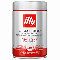 Кофе молотый ILLY "Classico" ИТАЛИЯ, 250 г, ж/б, 43