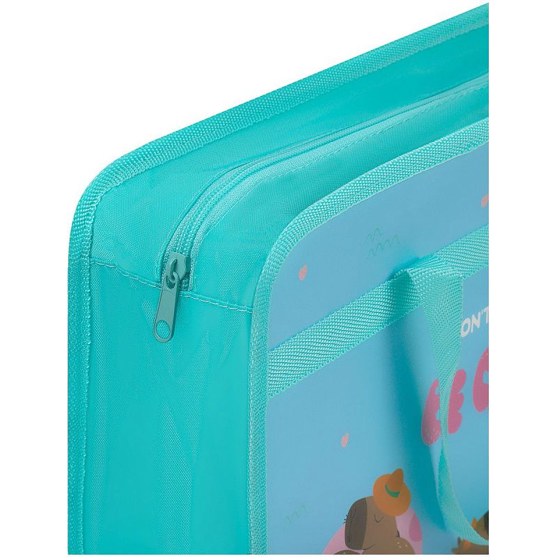 Папка с ручками А4 ArtSpace "Be Capy", пластик, на молнии, 75мм 