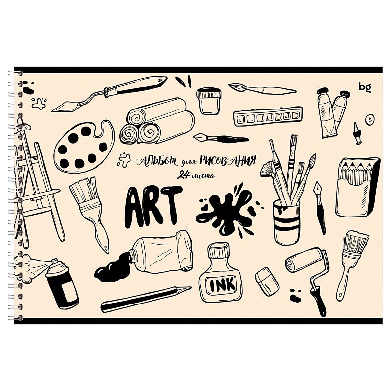 Альбом для рисования 24л., А4, на гребне BG "Mono-art"