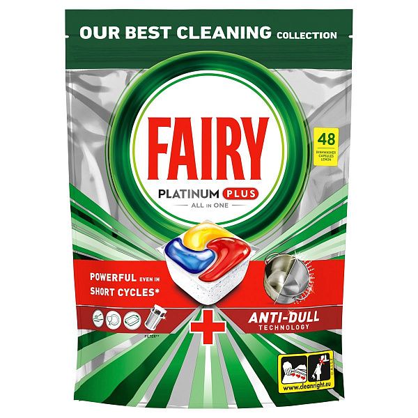 Капсулы для посудомоечной машины Fairy "Platinum Plus. All in 1. Лимон", 48шт. (ПОД ЗАКАЗ) 
