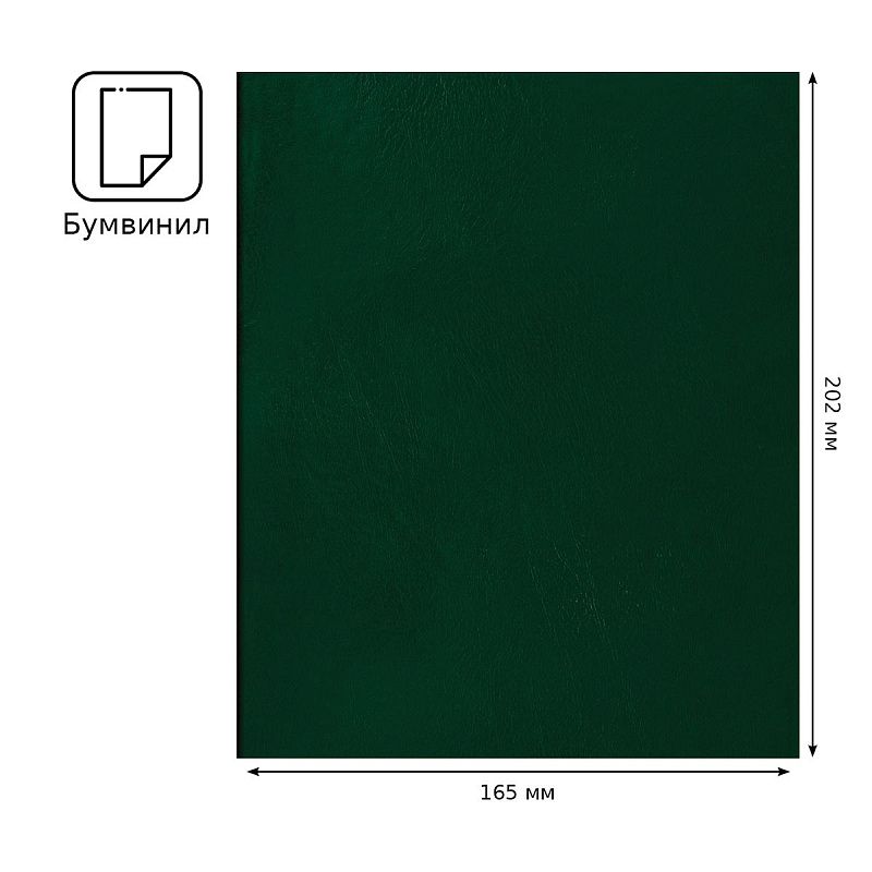 Тетрадь 96л., А5 клетка BG, бумвинил, зеленый