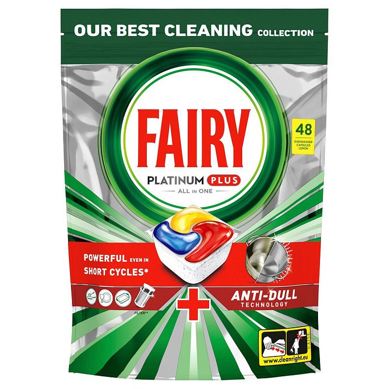 Капсулы для посудомоечной машины Fairy "Platinum Plus. All in 1. Лимон", 48шт. (ПОД ЗАКАЗ) 