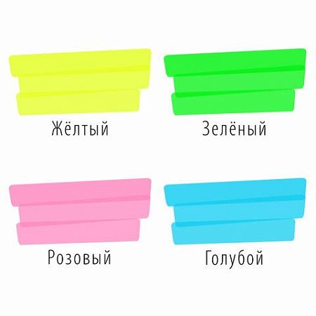 Набор текстовыделителей 4 ЦВЕТА, BRAUBERG "ORIGINAL NEON", линия письма 1-5 мм, 152215 
