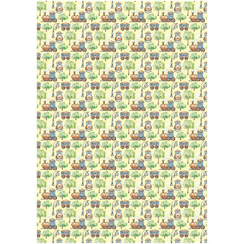 Упаковочная бумага глянц. 70*100см, MESHU "Мир техники", 80г/м2, ассорти 5 дизайнов