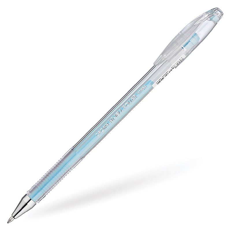 Ручка гелевая Crown "Hi-Jell Pastel" голубая пастель, 0,8мм 