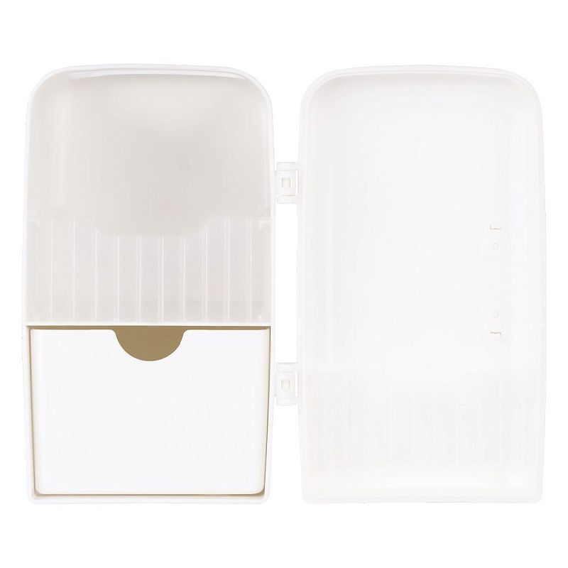 Настольная подставка MESHU "Fridge", 3 отделения, пластиковая, молочная