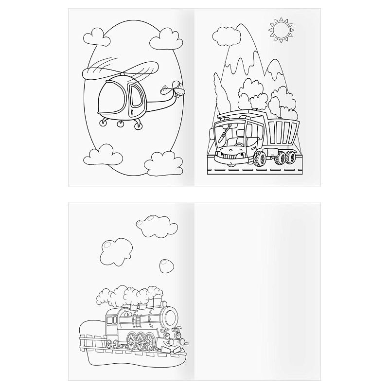 Раскраска А4,  8 стр., ТРИ СОВЫ "Для мальчиков"