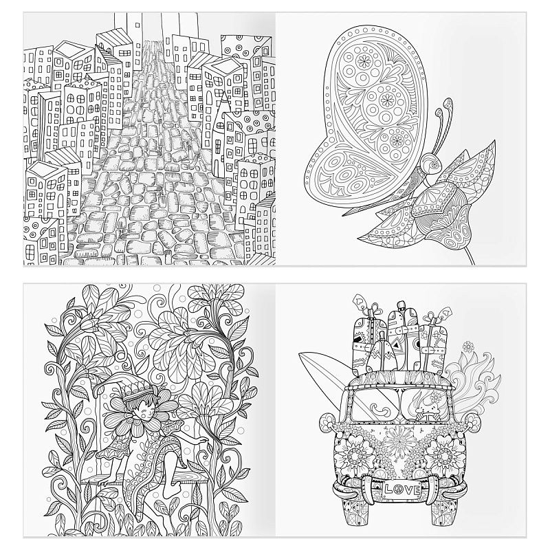 Раскраска для взрослых 228*228, 64 стр., ТРИ СОВЫ "Антистресс-терапия. Удивительный мир", склейка