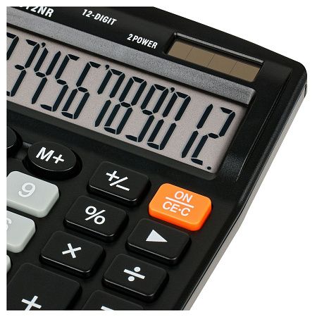 Калькулятор настольный Eleven SDC-812NR, 12 разрядов, двойное питание, 127*105*21мм, черный