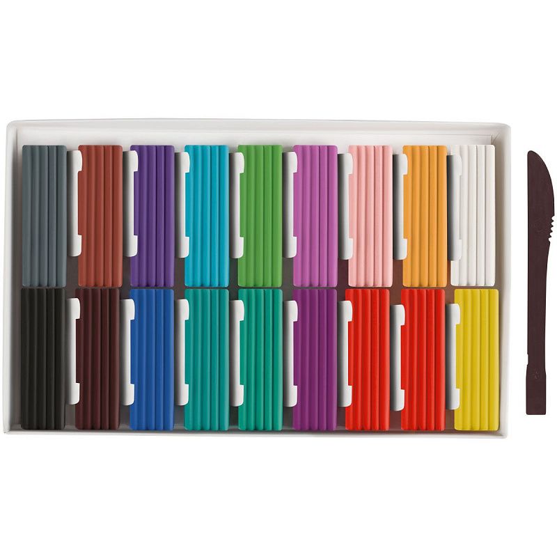 Пластилин Мульти-Пульти "Чебурашка", 18 цветов, 270г, со стеком, картон