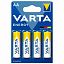 Батарейки алкалиновые "пальчиковые" КОМПЛЕКТ 4 шт., VARTA ENERGY, АА (LR6, 24А), блистер, 4106229414