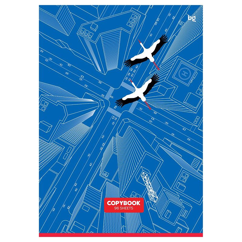 Тетрадь 96л., А4, клетка BG "С высоты полета", выборочный лак