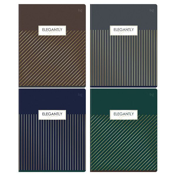 Тетрадь 48л., А5, клетка BG "Minimal", матовая ламинация, тиснение фольгой