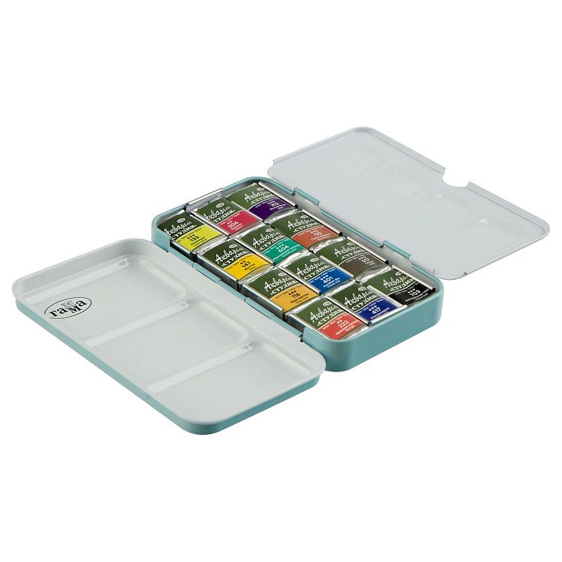 Акварель художественная Гамма "Студия", 12 цв., 2,6 мл , кювета, метал. Коробка