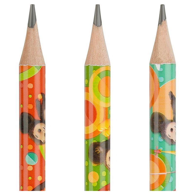 Карандаш ч/г Мульти-Пульти "Чебурашка" HB, с ластиком, круглый, заточен., ассорти 