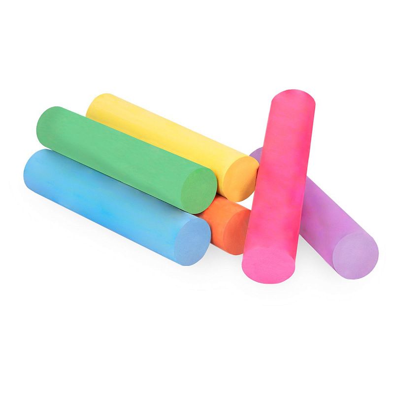 Мелки цветные для асфальта JOVI, 20шт., 7цв., круглые, пластиковое ведро 