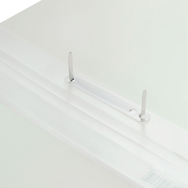 Папка-скоросшиватель пластик. СТАММ "Сияние" А4, 180мкм, белый с прозр. верхом 