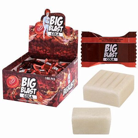 Жевательная резинка BIGBLAST со вкусом Колы, 100 шт по 4 г в шоубоксе, ТУРЦИЯ, УТ-00002110