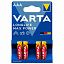 Батарейки алкалиновые "мизинчиковые" КОМПЛЕКТ 4 шт., VARTA LONGLIFE MAX POWER, ААА (LR03,15А), блистер, 4703101404