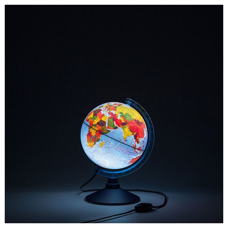 Глобус физико-политический Globen, 21см, с подсветкой на круглой подставке 