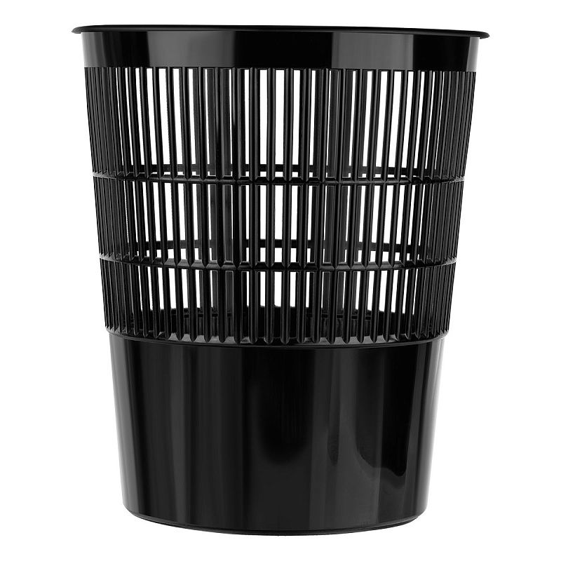 Корзина для бумаг СТАММ, 14л, сетчатая, черная