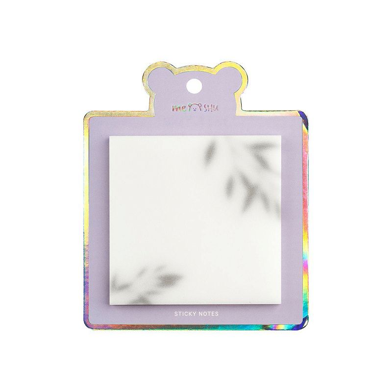 Самоклеящийся блок MESHU "Shadow", 76*76 мм, 50 л., прозрачный, европодвес