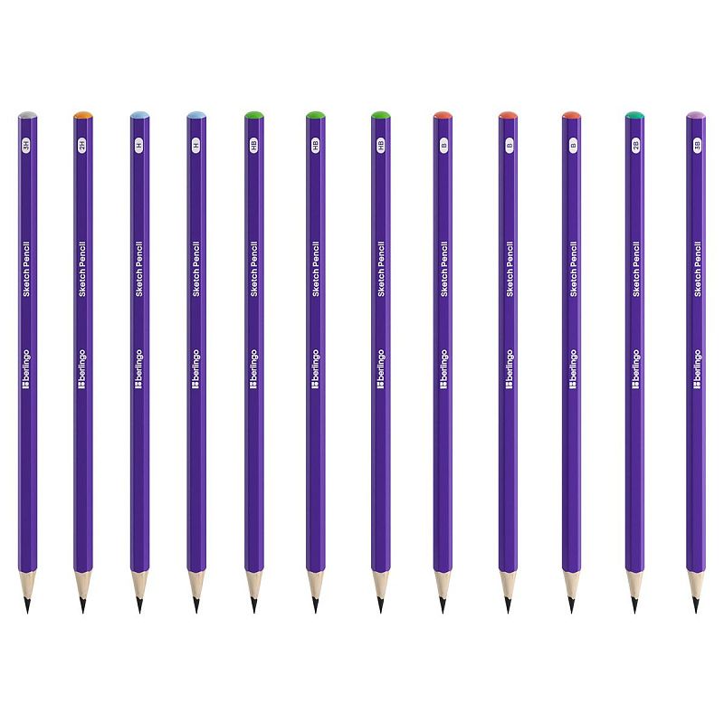 Набор карандашей ч/г Berlingo "Sketch Pencil" 12шт., 3H-3B, заточен., картон. упаковка, европодвес 