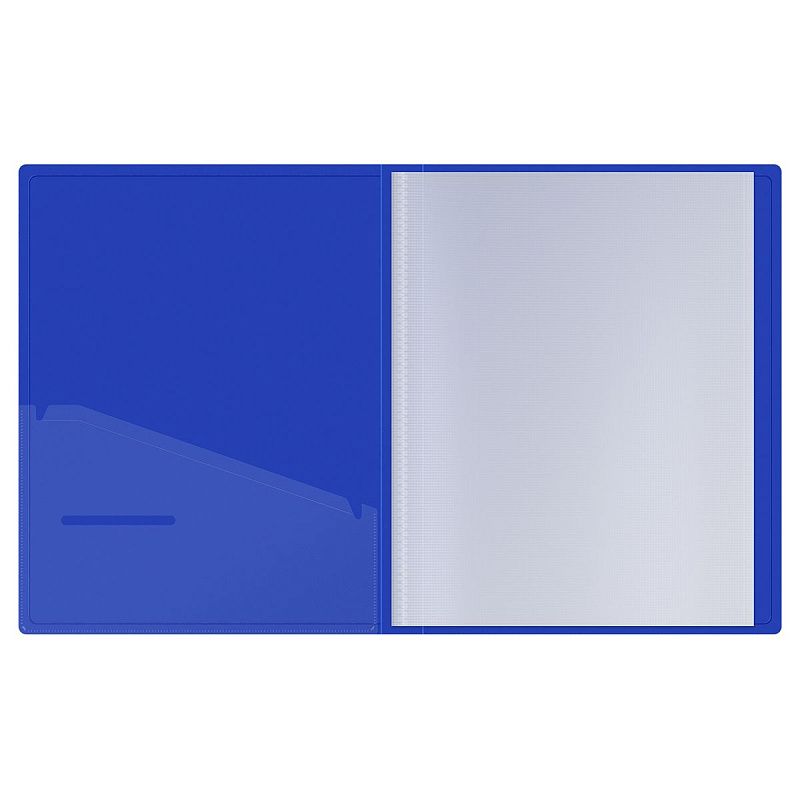 Папка с 60 вкладышами Berlingo "Soft Touch" А4, 35мм, 700мкм, синяя, с внутр. карманом 