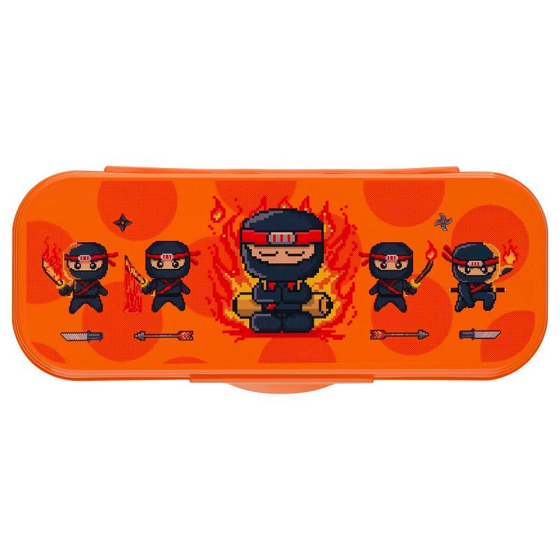 Пенал-футляр, 215*90*43 СТАММ "Ниндзя", оранжевый 