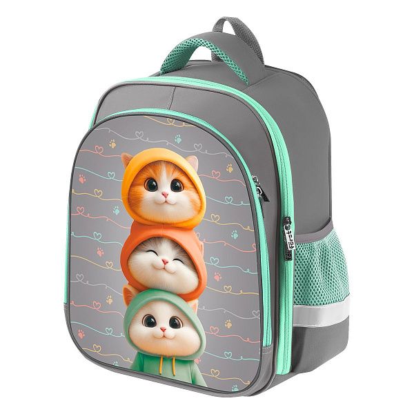 Ранец Först School Light "Three Сats" 35*29*12см, 2 отделения, 2 кармана, анатомическая спинка