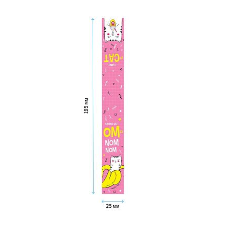 Закладка - магнит для книг, 25*195мм, ArtSpace "Candy cat", блестки 
