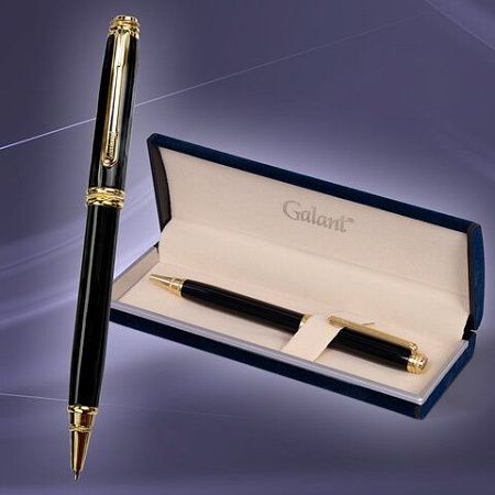 Ручка шариковая GALANT "Black", корпус черный, ежедневник недатированный А5 черный, пакет, 880904 