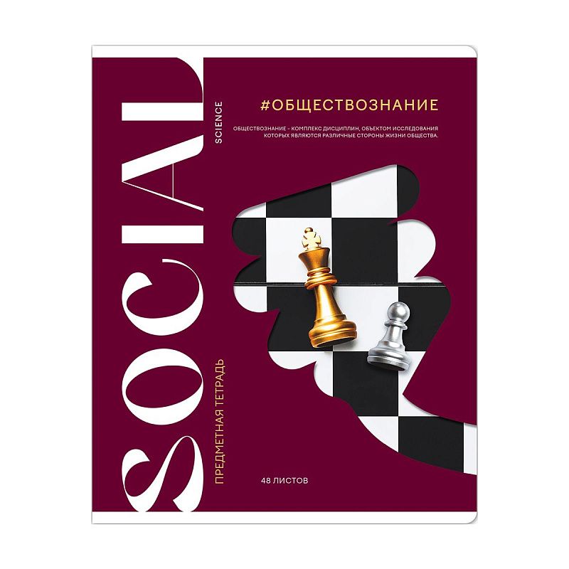 Тетрадь предметная 48л. ArtSpace "Коллаборация"- Обществознание, матовая ламинация, выб. лак