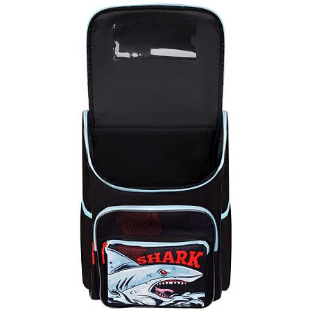 Ранец ArtSpace облегченный Happy School "Shark" 39*28*18см, 1 отделение, 4 кармана, анатомическая спинка 