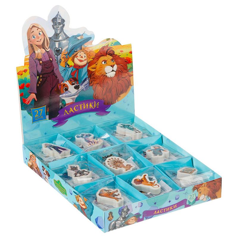 Ластик Мульти-Пульти "Волшебник Изумрудного Города", фигурный, термопластичная резина, 40*30*13мм, ассорти 