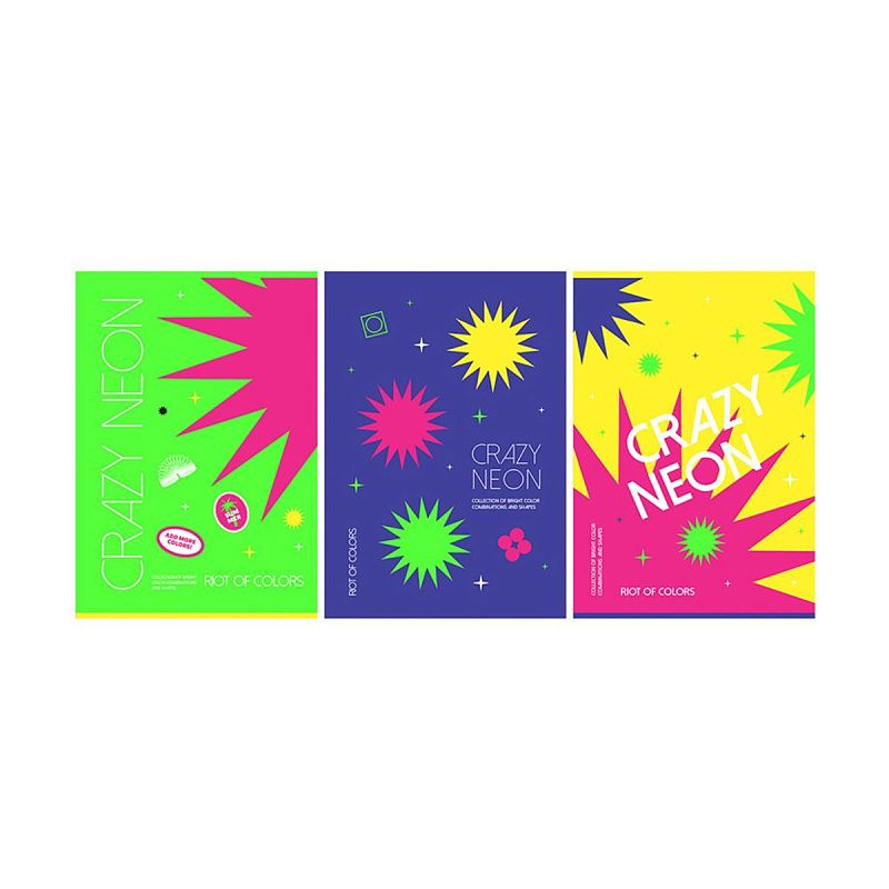 Тетрадь 96л., А4, клетка BG "Crazy neon", неоновая краска