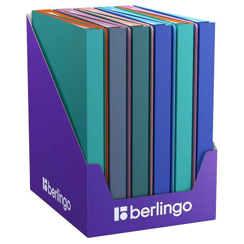 Папка с 40 вкладышами Berlingo "Soft Touch Pro", 24мм, 700мкм, с внутр. карманом, софт-тач, ассорти 