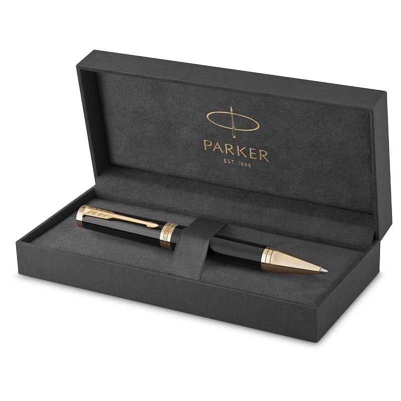 Ручка шариковая Parker "Ingenuity Black GT" черная, 1,0мм, подарочная упаковка 