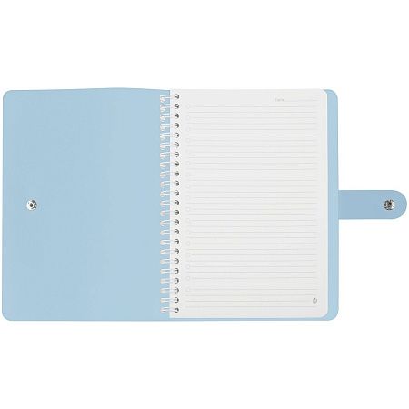 Записная книжка А5 96л. ЛАЙТ, кожзам, скрытый гребень, Greenwich Line "Pastel. Blue", блок в линию