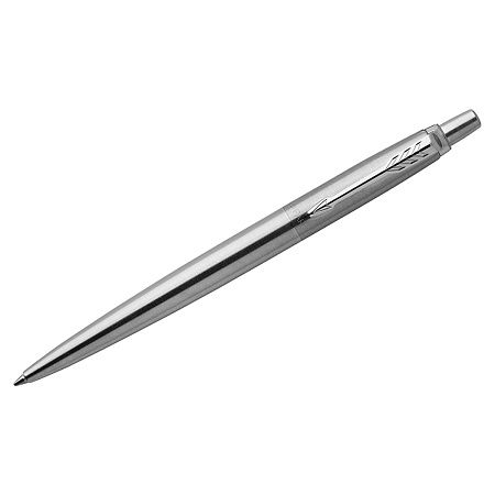 Ручка гелевая Parker "Jotter Stainless Steel CT" черная, 0,7мм, кнопочный механизм, подарочная упаковка