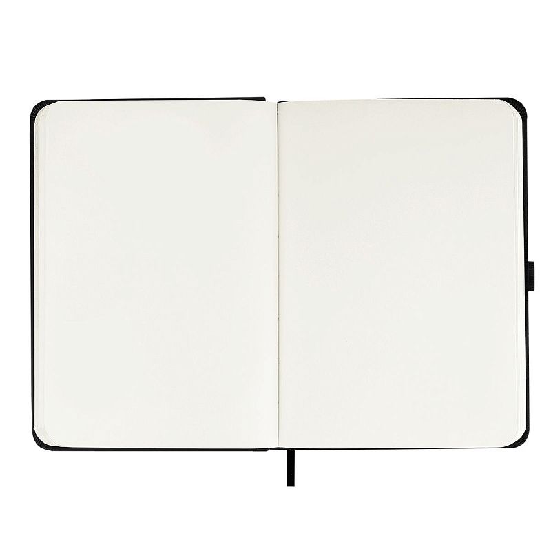 Скетчбук 100л., А4 Гамма "Студия", черный, твердая обложка, на резинке, слоновая кость, 110г/м2